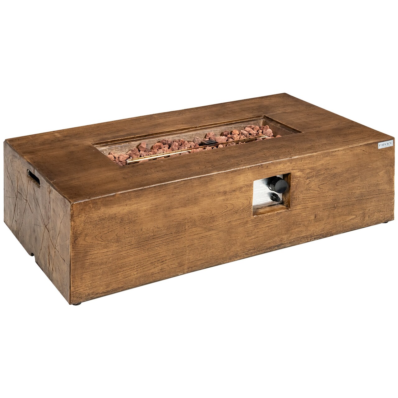 Outdoor Propane Fire Pit Table 48 x 27 Inch 50,000 BTU with Cover